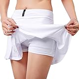 Women's Athletic Sport Wear Workout Skirt Skorts 2 In 1 Skirts