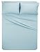 Pinzon 300-Thread-Count Percale Sheet Set - Queen, Spa Blue