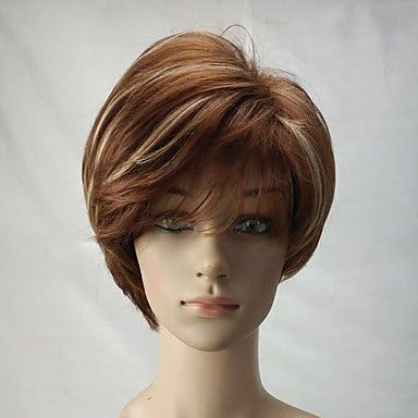 wigstyle Women's Synthetic Wig Short Curly Blonde Highlighted/Balayage Hair Layered Haircut Natural Wigs Celebrity Wig Costume Wig