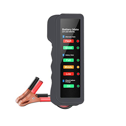 OBDMONSTER 12V Car Battery Tester Digital Alternator Tester, Check Battery Condition & Alternator Charging for Car Motorcycle