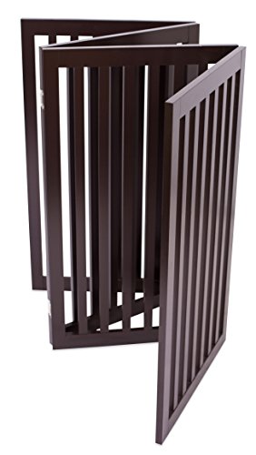 image for Internet's Best Traditional Pet Gate - 4 Panel - 36 Inch Tall Fence - 