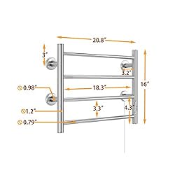 Towel Warmer 4 Bars Wall Mounted Heated Towel Racks