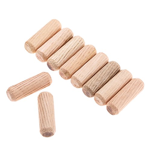 50pcs Woodworking Hardwood Round Dowel Pins Wooden Craft Rods Furniture Fitting Tools 10x30mm(DxL)/0.39"x1.18"