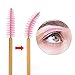 300 Pack Mascara Wands Disposable Eye Lash Brushes Applicator for Eyelash Extensions Makeup Tool Bulk, Gold/Pink