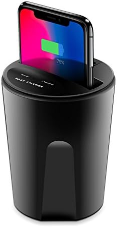 IPhone Qi Wireless Car Charger - Cup Wireless Charger Holder For iPhoneX iPhone8, Samsung Galaxy S8 S7 S6 edge, Not For iPhone 8 Plus, Samsung S8 Plus S7 edge Note 8