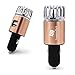 TreasuresX Car AIR PURIFIER + 2x PHONE CHARGERS || Upgrade Effects Proofs || Auto Cigarette Smoke Odor Eliminator Cleaner Freshener + Blue LED Interior Light || Rose GOLD