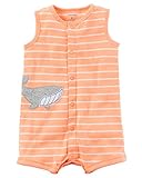 Carter's Baby Boys' Striped Shark Snap Up Romper 6 Months