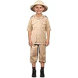 Kids Boys Girls Safari Explorer World Book Day Carnival Job Occupation Fancy Dress Costume Outfit 4-12 years (7-9 years)