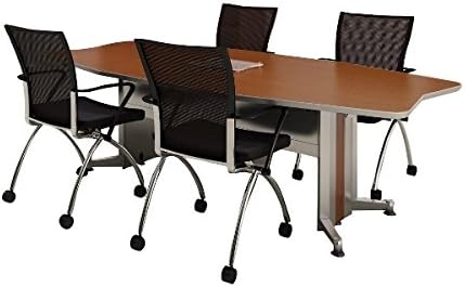 Amazon Com Mayline 8 Boat Shape Conference Table Dimensions 96
