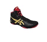 ASICS Men's JB Elite V2.0 Wrestling Shoe, Black/Olympic Gold/Red, 10 M US