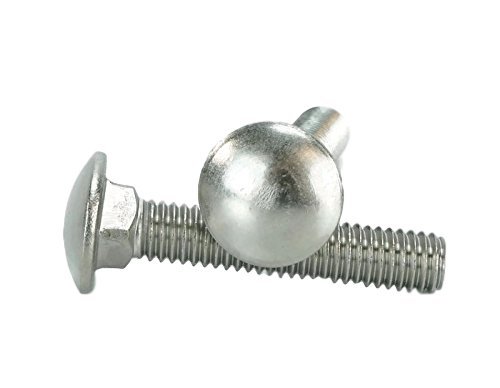 Chenango Supply Stainless 3/8-16 x 2inches Carriage Bolt (1inches to 5inches Lengths Available in Listing), 18-8 Stainless Steel,25 Pieces (3/8-16x2inches(25pcs))