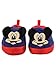 Mickey Mouse Toddler Boy's Plush A-Line Slippers with 3D Ears (7-8 M US Toddler, Navy)