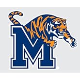 University of Memphis Tigers M with TIGER Logo 4" Vinyl Decal UM Tigers Car Truck Window Sticker