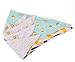 Bekith Baby Bandana Drool Bibs, Unisex 4-Pack Absorbent 100% Organic Cotton, Cute Baby Gift for Boys & Girls