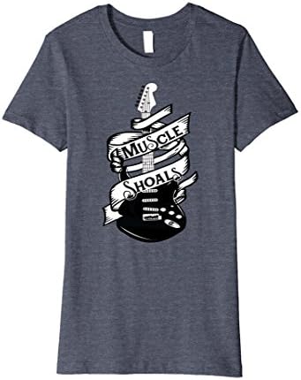 Womens Muscle Shoals Shirt Alabama Music Electric Guitar Vintage Large Heather Blue