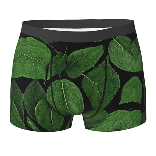 St Patricks Day Leaves Print Men'S Boxer Briefs With Elastic Comfort Fit Design For All-Day Wear
