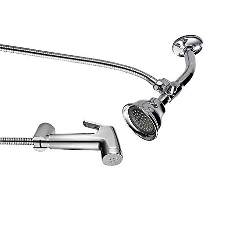 Xelparuc Dog Shower Sprayer Set for Dog Washing & Pet Bathing, Arm Diverter with Hand Shower Head and Hose