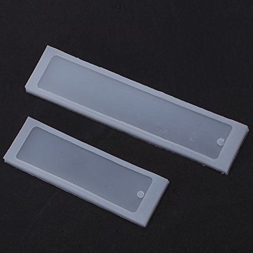 image for Walfront 2 Pcs/Set Rectangle Silicone Bookmark Mold, DIY Bookmark Moul