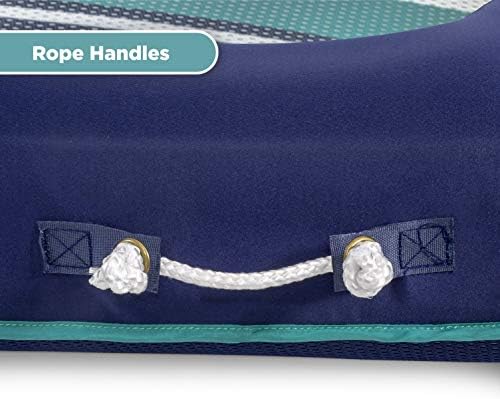 Inflatable aqua lounge chair with valve, priced at $69.99.