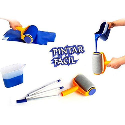 Toyofmine Paint Handle Flocked Roller Brush Runner Wall Painting Edger Room 5Pcs/set