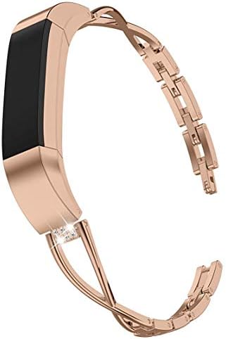 Fantecy Compatible for Fitbit Alta Bands and Alta hr Bands for Women Metal Band for Alta Fit bit Replacement Bracelet Bangle Stylish Dressy Wrist Band Accessories Small Large Adjustable