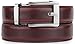 Mio Marino Ratchet Belts for Men - Genuine Leather Dress Belt - Automatic Buckle (Square Chrome Open Buckle W Mahogany Leather, Adjustable from 28