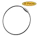 Metal Wire Keychain for Keys Stainless Steel Wire Keychain Cable Key Ring for Outdoor Hiking and Luggage Tags (25 pcs)