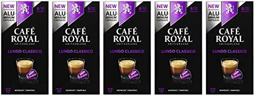 Café Royal Lungo Classico 50 Nespresso®* kompatible Kapseln (aus Aluminium, Intensität 6/10), 5er Pack (5 x 10… – Bild 5