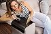 meistar Sofa Tray Table wth EVA Base and Cellphone Holder. Fits Over Square Chair arms. (Tobacco/Dark Brown)