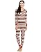 Leveret Womens Pajamas Fitted Striped 2 Piece Pajama Set Top & Pants (Small, Green/Red/White)