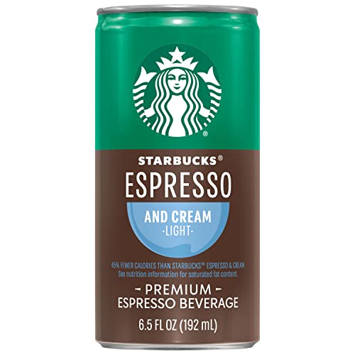 Starbucks Ready to Drink Coffee, Espresso & Cream Light , 6.5oz Cans