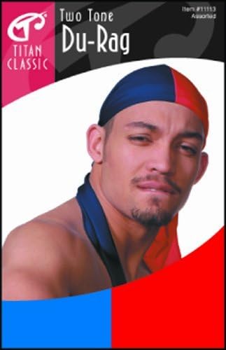 (PACK OF 6) Titan Classic Two Tone Du-Rag (ASSORT COLOR)
