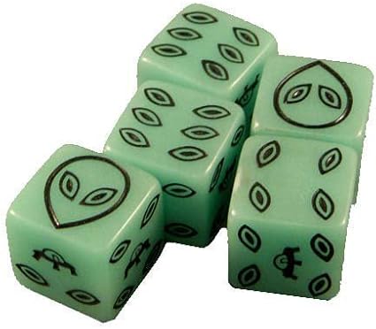 Kop08680 Alien D6 Glow Dice (12) By Koplow Games