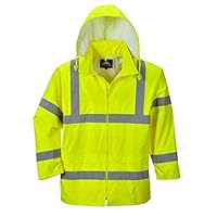 Portwest Waterproof Rain Jacket, Lightweight, Yellow, X-Large