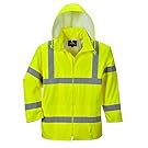 Portwest Waterproof Rain Jacket, Lightweight, Yellow, 4X-Large