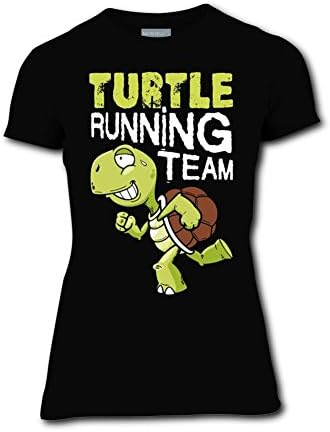 enrgbnhzad 321 Women's Girl's Casual Graphics Turtle Running Team 3D Printed T-Shirts Short Sleeve Tops Tees XXL