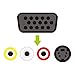 Insten VGA SVGA to S-Video 3 RCA TV AV Converter Cable Adapter - for Video Card supports TV output through VGA Port