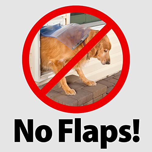 PlexiDor Performance Pet Doors for Dogs and Cats Wall Mount Dog Door with Lock and Key White