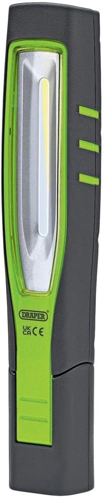 Draper 11759 7W COB LED Rechargeable Inspection Lamp Green