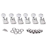 Hooshion 3L 3R 6pcs Chrom Guitar String Tuning Pegs