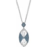 Swarovski Crystal Delegate Pendant Necklace, Blue & White