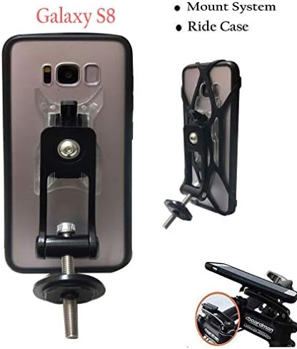 Calmpal Galaxy S8 Bike Cellphone Mount Holder with Riding Case,Stem cap Aluminium Alloy Clip-Grip Bike Mount System with Riding Cycling Case for Samsung Galaxy S8