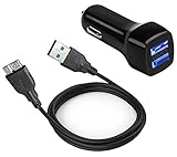Car Charger + USB 3.0 Cable (3FT) for Samsung Galaxy S5 / Samsung Galaxy Note 3