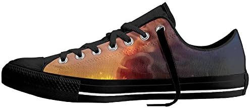 Watercolor Animals Women's Sneakers Casual Canvas Shoes Solid Colors Low Top Lace Up Flat Fashion