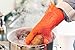 Jolly Green Products Ekogrips Premium Heat-Resistant BBQ Glove for Cooking and Meat Handling, Kitchen Oven Gloves, Fireplace Accessory, Campfire Gloves, BBQ Mitt, Dishwashing Gloves (Orange, L/XL)