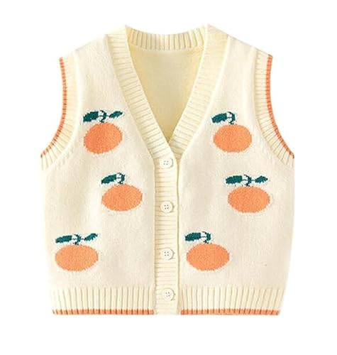 warmstraw Kids Girls' Sweater Vest Waistcoat V-Neck Sleeveless