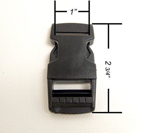 1" Plastic Quick Release Buckle, Clip, Side Release, 4 Piece Set - Shipped from The USA!