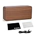 Alarm Clock, YOKKAO Digital Led Desk Clock Touch Sound Sensor Voice Control Built-in Temperature Time Display for Home and office (Wooden Color)