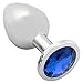3 Pcs 3 Size Stainless Steel Jeweled Anal Butt Plugs, Hmxpls Anal Trainer Toys Sex Love Games Personal Massager for Women Men Couples Lover Masturbation Jewelry Design SM Stimulation Toy, 11 Oz(Blue)