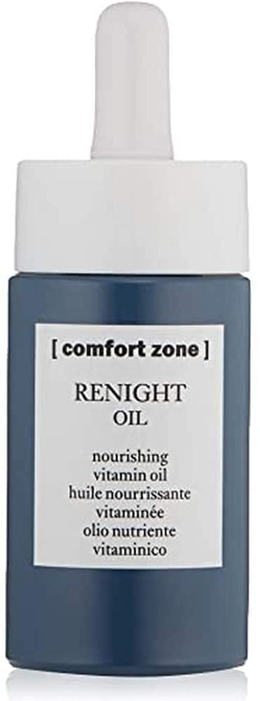 Comfort Zone Renight Vitamin Oil, Multi-Vitamin Blend, Silky Smooth, Double Hydrating, Suitable for Vegans, Nourishing, Antioxidant , Night Treatment, Stressed, Dehydrated Skin, 30ml Bottle
